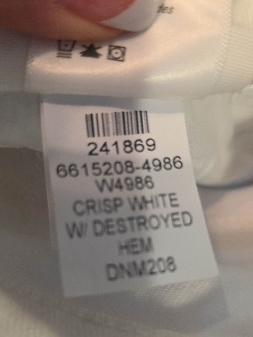 PAIGE White Cindy Crop Crisp White With Destroyed Hem Straight Leg Jeans Size 25 - Picture 11 of 11